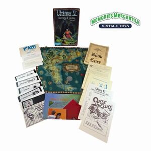 1988 Vintage Origin ULTIMA V Warriors of Destiny IBM PC Complete w/ MAP Amulet